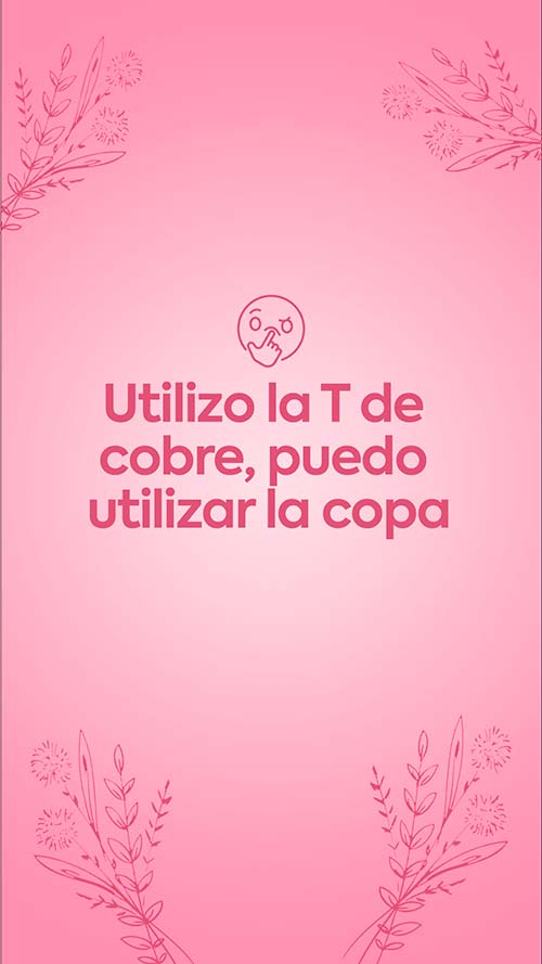 ¿utilizo la T de cobre, puedo utilizar la copa?