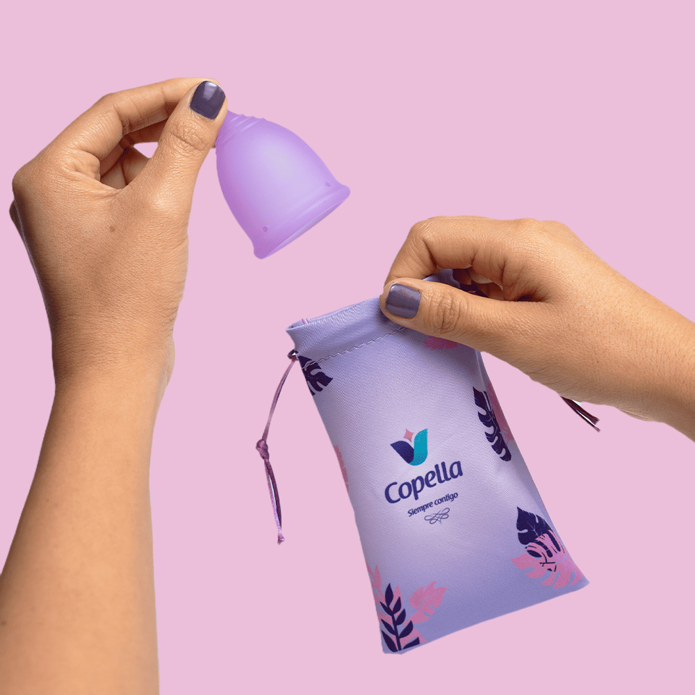 Bolsa de tela para la copa menstrual