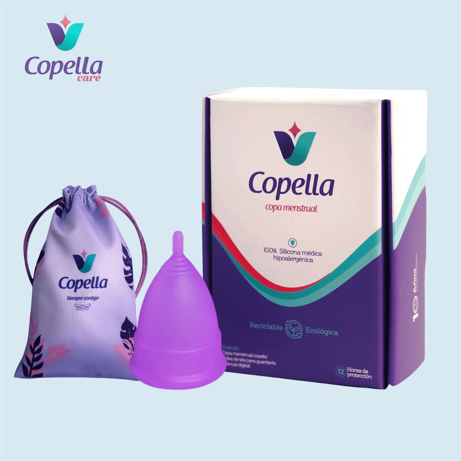 Copa menstrual Cute reutilizable de silicona médica