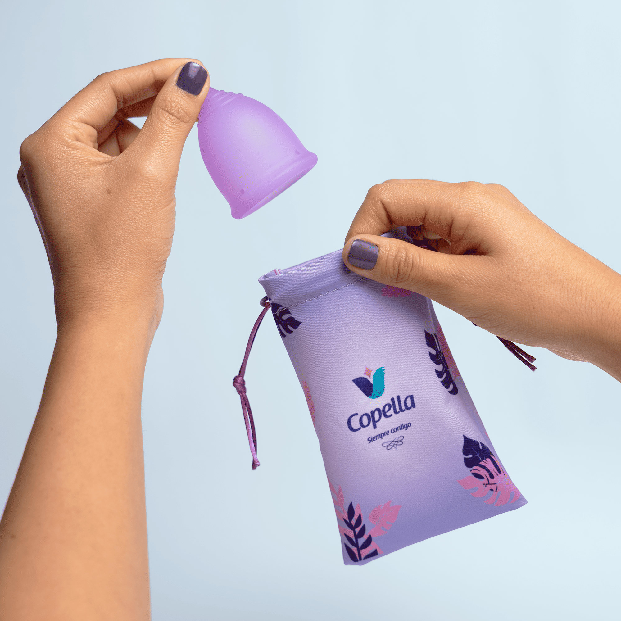 Bolsa de tela para la copa menstrual